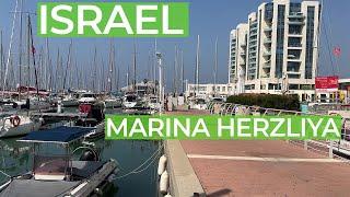 Israel, amazing Herzliya Marina, walking tour, 4K