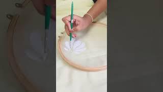 Hand painted saree #youtubeshorts #fashionideas #youtubeindia #handmade #viralvideo #shortsviral