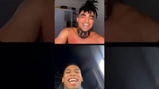 Doing Gang Signs For NLE Choppa IG Live