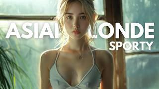 [4K] Asian Blonde Sporty Ai Lookbook | Ai Lookbook Asian Girls