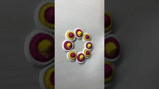 Very Easy Rangoli ll muggulu Kolam Design #rangoli #satisfying #shorts #youtube ASMR