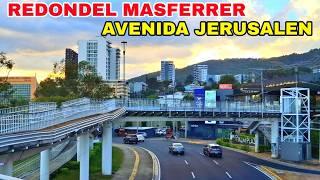 ASI SE ENCUENTRA EL REDONDEL MASFERRER Y AVENIDA JERUSALÉN. #elsalvador