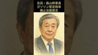 「ガソリン暫定税率廃止は現実的でない」自民党・森山幹事長｜野党法案に反対姿勢 【2025年6月17日記者会見】#ガソリン税 #暫定税率 #自民党