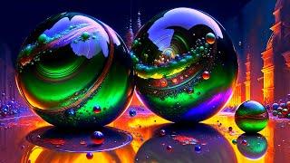 [Copyright Free] Background Video Liquid Spheres Colorful Abstract: UHD, 4K - Ultra HD (No Sound )