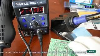 YIHUA 8786D Digital Soldering iron Hot Air Solder Rework Station Electronic Repair BGA Hot Gun Solde