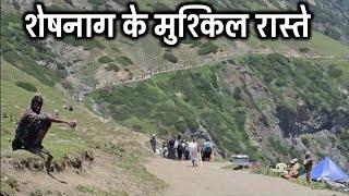 शेषनाग के मुश्किल रास्ते | Pissutop to Sheshnag | Amarnath Yatra 2024 | Shri Amarnath Ji Yatra