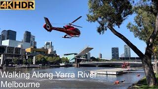 Walking Along The Yarra River | Melbourne Australia | 4K HDR