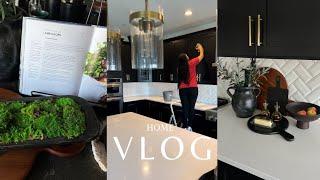 HOME VLOG: deep clean our kitchen with me | massive cleaning | modern kitchen| BLACK HOME AESTHETIC