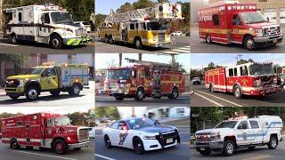 Police Cars Fire Trucks And Ambulances Responding Compilation Part 28 - October 2024