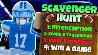 Nfl Universe Football SCAVENGER HUNT (Roblox)