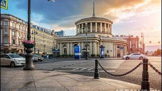 Around Beautiful Vosstaniya Square, Walking Russia, St. Petersburg