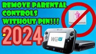 HOW TO RESET PARENTAL CONTROLS ON WII U CONSOLE WORKING 2024 NO PIN EMAIL PASSWORD EASY FAST