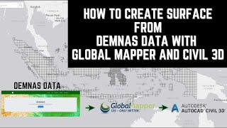 HOW TO CREATE SURFACE FROM DEMNAS DATA WITH GLOBAL MAPPER AND CIVIL 3D