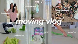 MOVING VLOGliving alone~ extreme makeup declutter, home essentials, organize + deep clean apartment