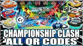 ALL 7 CHAMPIONSHIP CLASH SET QR CODES + ZANKYE COLLAB! BEYBLADE BURST TURBO APP QR CODES