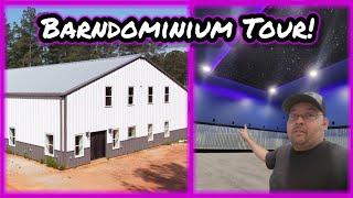 Barndominium Tour with Awesome Home Arcade Gameroom Bar!!!