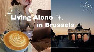 Brussels Vlog | Working as an Intern, Sushis, Cute Coffeeshop, Drawing