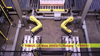 Dual Case Robotic Palletizing System with Corner Board Stretch Wrapper - Kaufman Engineered Systems