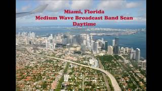 Miami, Florida Medium Wave Broadcast Band Scan with station IDs