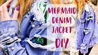 머메이드 스타일 데님 재킷 DIY | 파란색 | 청바지 | 데님을 DIY하는 방법