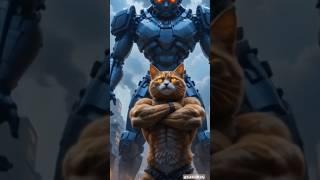 "Muscle Cat vs Skibidi Robot: Epic Showdown!" #aianimation