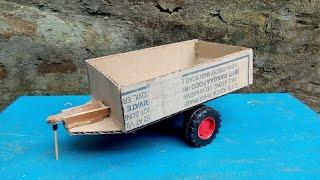 How To Make Cordbord Trolley | Tractor Trolley