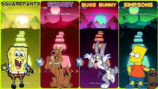 Tileshop - SquarePants Vs Scooby Vs Bugs Bunny Vs Simpson by Minix fun #tileshop