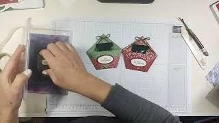 Simple Treat Holder for Ghirardelli Chocolate Square made with Stampin' UP! DSP