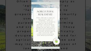 AGRICULTURAL REAL ESTATE #realtor #realtors near me #realestate #ThinkCreateLearn