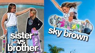 World's Youngest Olympian Races Her Brother To Win Customized ZHC Skateboard | Sky Brown