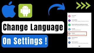 How To Change Language On Settings !