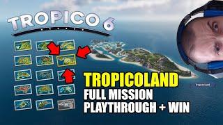 Tropico 6: Tropicoland (mission 6) full playthrough + win with gameplay