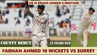 Farhan Ahmed 10 Wickets on debut for Nottinghamshire vs Surrey in England County Championship 2024