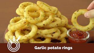 Garlic Potato Rings | easy kids snack recipe | snacks using potato