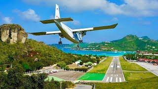 Crazy landing at St Barts | Cockpit view (4K) | World's most dangerous airport