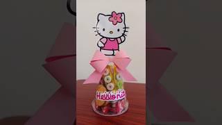 DIY Hello Kitty themed party favor #hellokitty #birthdayparty #diy