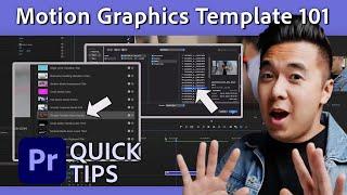 How to Use Motion Graphics Templates in Premiere Pro | Quick Tips with Sidney Diongzon | Adobe Video