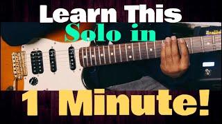 1-Minute Guitar Solo Tutorial, Learn How to connect notes on Guitar With Backing Track