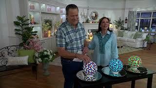 Indoor/Outdoor 8" Illuminated Mosaic Sphere By Valerie on QVC