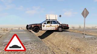 BeamNG Drive - Cars vs Inverted Speed Bumps #2 (High Speed)