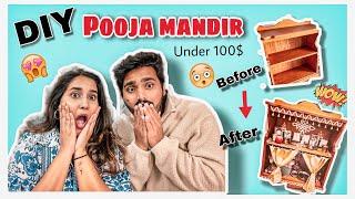 DIY POOJA MANDIR from BOOKSHELF  | UNDER 100$ | FUNNY VLOG  | PART 2 | NACH 