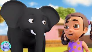 एक मोटा हाथी गाँव को चला, Ek Mota Hathi + Best Hindi Rhymes by Nimboo Kids