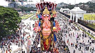 Khairatabad Ganesh Drone Visuals | Khairatabad Ganesh Nimajjanam 2024 | Filmy Hunk