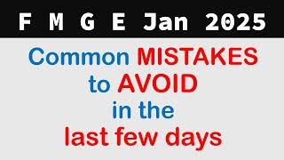 AVOID these mistakes and Increase your chances of passing !