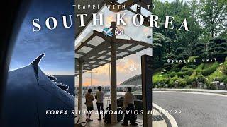 study abroad south korea vlog pt. 1: travel, airport, soongsil uni, summer, july 2022