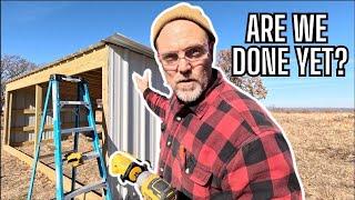 DIY Mini Pole Barn |  Animal Tiny House Roof & Siding Is Done! @TheCrockers Have Taught Us Things