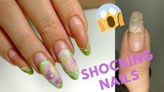 HUGE Transformation on Damaged Nails | Full Manicure | Chrome Design