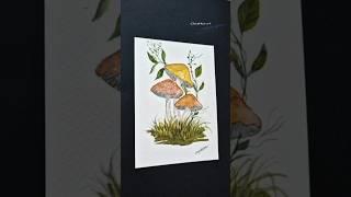 how to paint a mushroom #art #shortvideo #viralreel #painting
