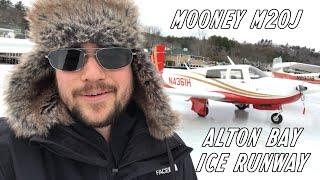 Ice Runway Landing - Mooney M20J to Alton Bay!