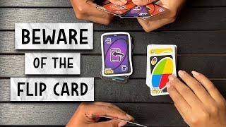 Beware of The Flip Card  - We Flipped 7 Times!  UNO Flip Fridays!